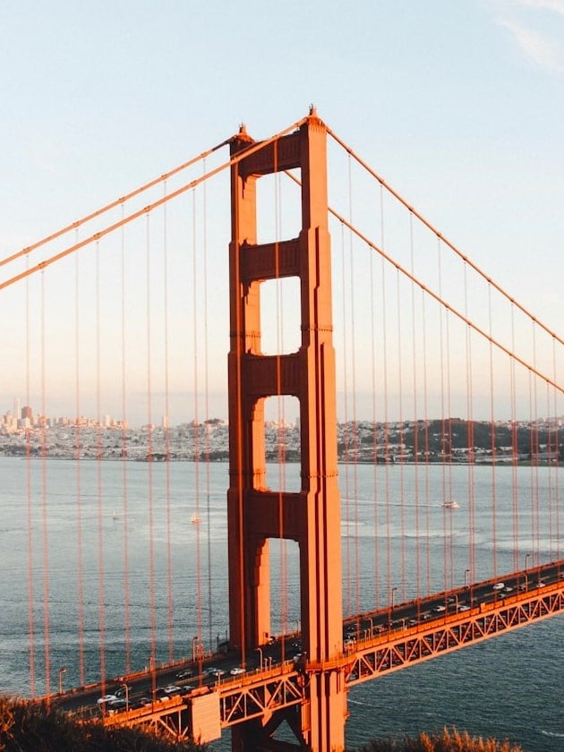 The Golden Gate Bridge in San Francisco, California, USA, near ELS Language Centers.