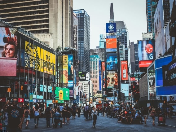 Times Square in Manhattan, New York, USA.